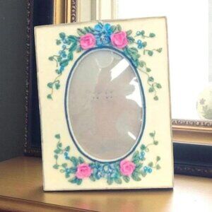 Vintage Floral Photo Frame with Easel Back